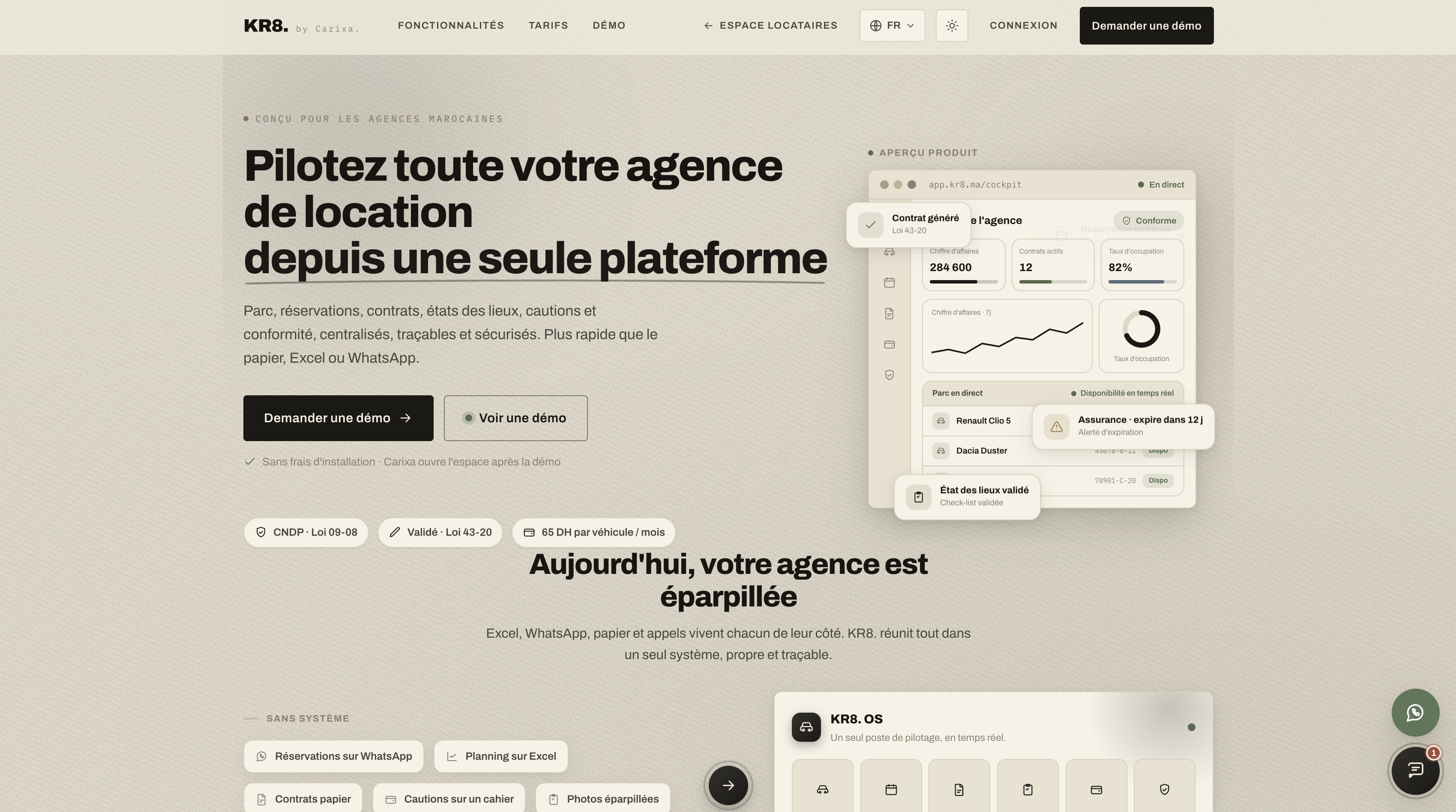 KR8 by Carixa, plateforme SaaS de gestion pour agences de location